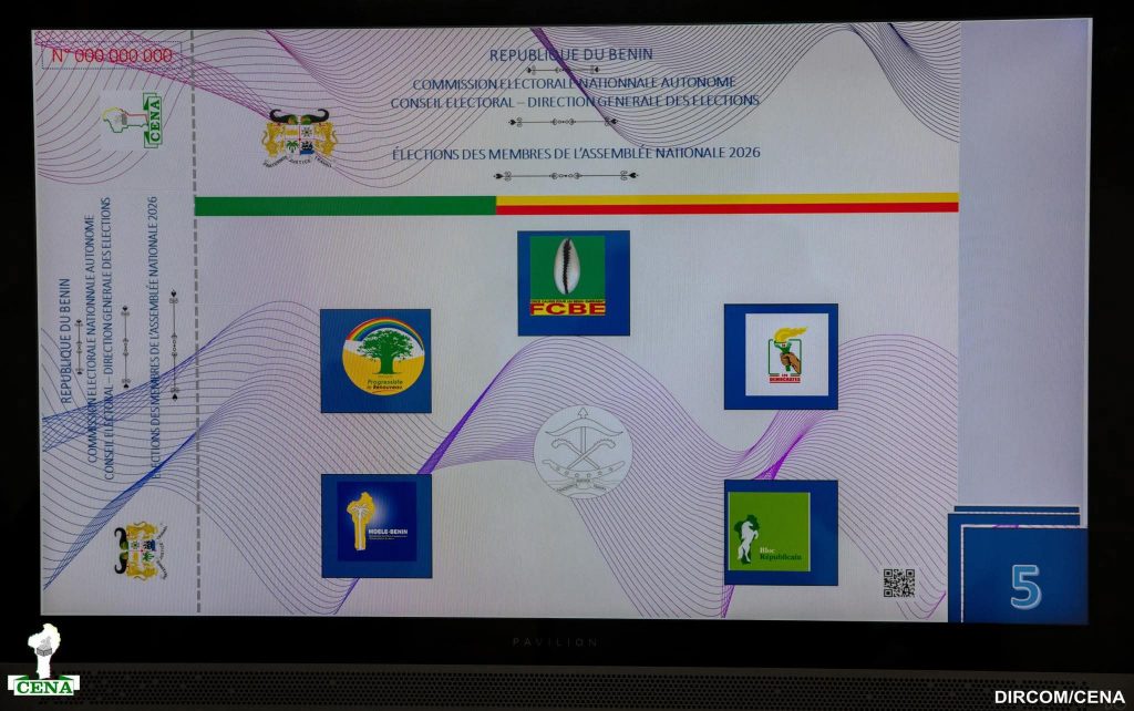 Élections Législatives 2026 au Bénin : La CENA dévoile l’ordre des logos sur le bulletin unique