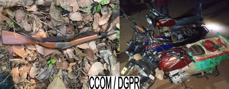 Bantè : La police fait échec à un braquage à Gouka, trois motos et une arme récupérées