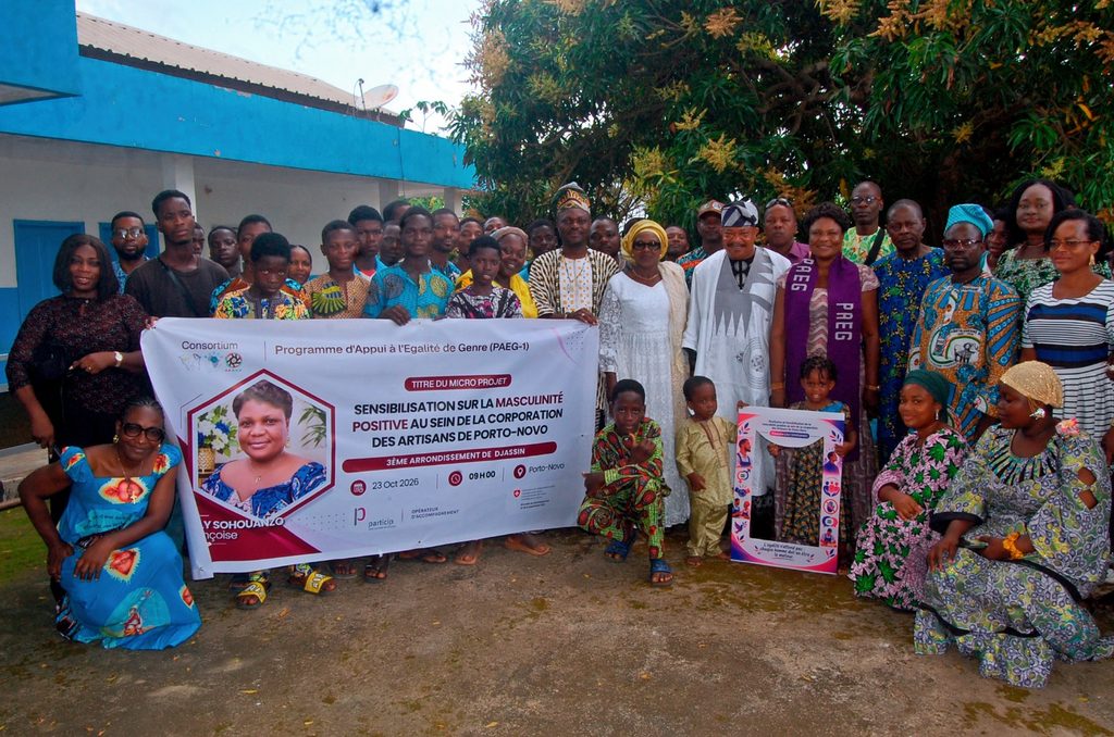 MASCULINITÉ POSITIVE ET CULTURE DE LA PAIX : FRANÇOISE LALY SOHOUANZO MOBILISE ARTISANS ET AUTORITÉS LOCALES POUR DES COMMUNAUTES SANS VIOLENCE À PORTO-NOVO