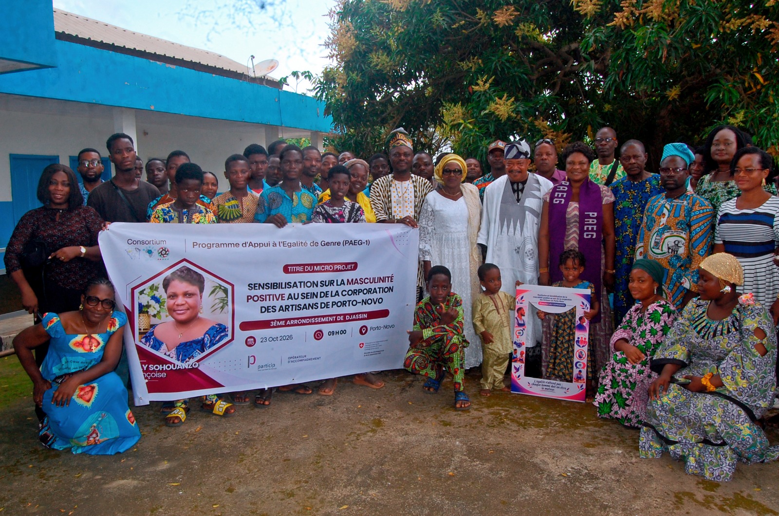 MASCULINITÉ POSITIVE ET CULTURE DE LA PAIX : FRANÇOISE LALY SOHOUANZO MOBILISE ARTISANS ET AUTORITÉS LOCALES POUR DES COMMUNAUTES SANS VIOLENCE À PORTO-NOVO